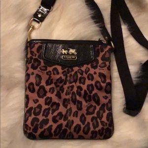 Coach leopard print satchel